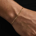 10k Solid Gold Figaro Bracelet (2mm) - The GLD Shop