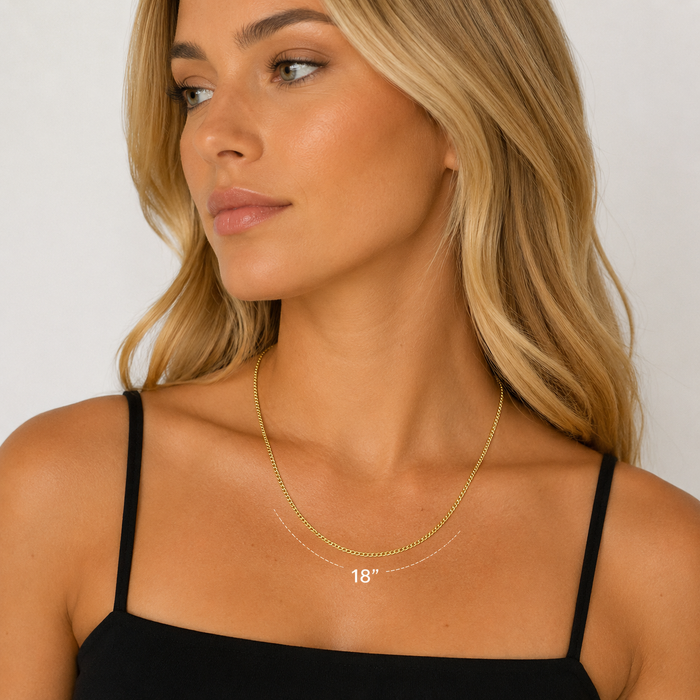 10K Yellow Gold Cuban Chain “18” 2mm