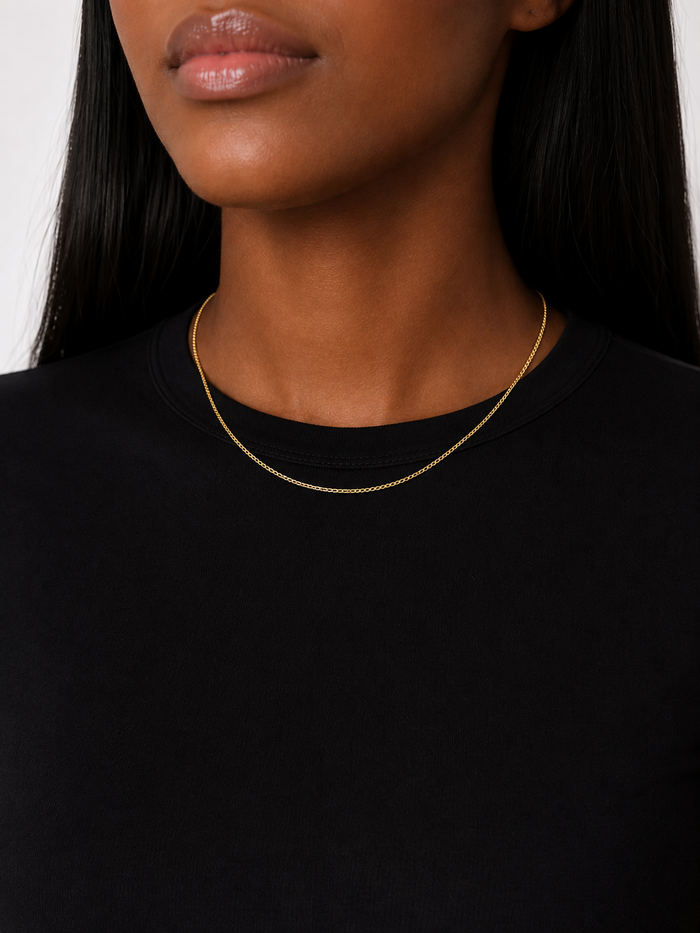 10K Yellow Gold Diamond-Cut Cuban Link Chain – 1.8mm, 16 Inch