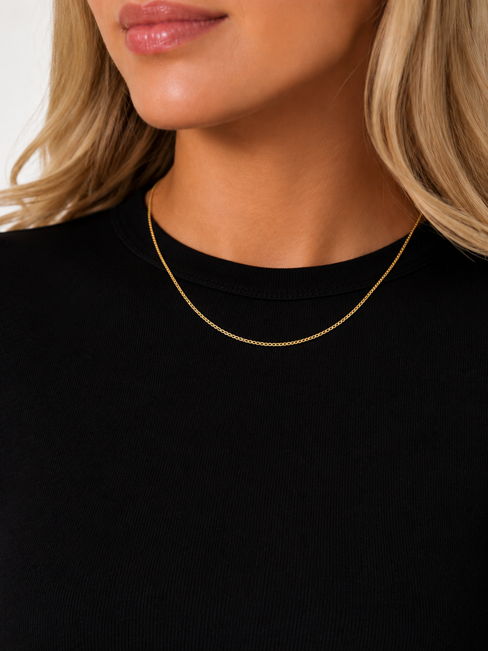 10K Yellow Gold Diamond-Cut Cuban Link Chain – 1.8mm, 16 Inch