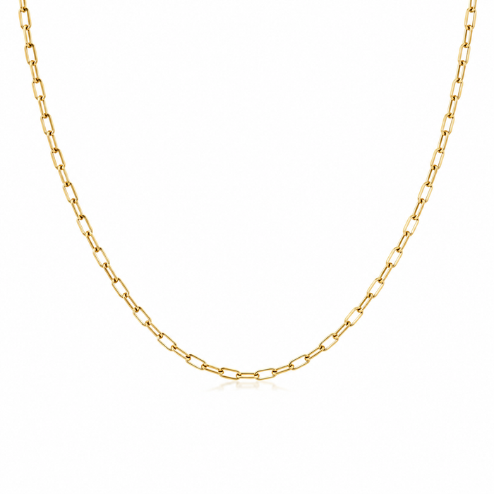 10K Yellow Gold Paperclip Chain “16” | 2.2mm