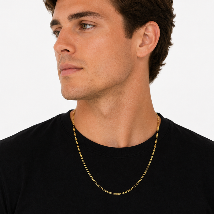 10K Yellow Gold Paperclip Chain “22”2.2mm