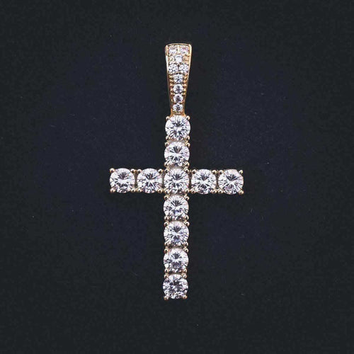 18k Vermeil Diamond Cross - The GLD Shop