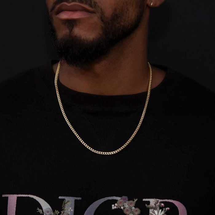 18k Vermeil Franco Chain - 3mm - The GLD Shop