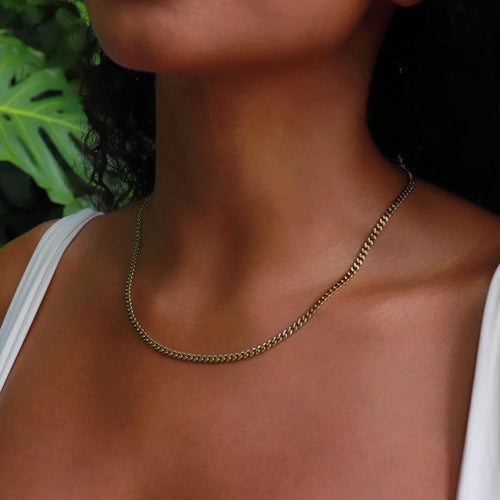 18k Vermeil Micro Cuban in Yellow Gold - The GLD Shop
