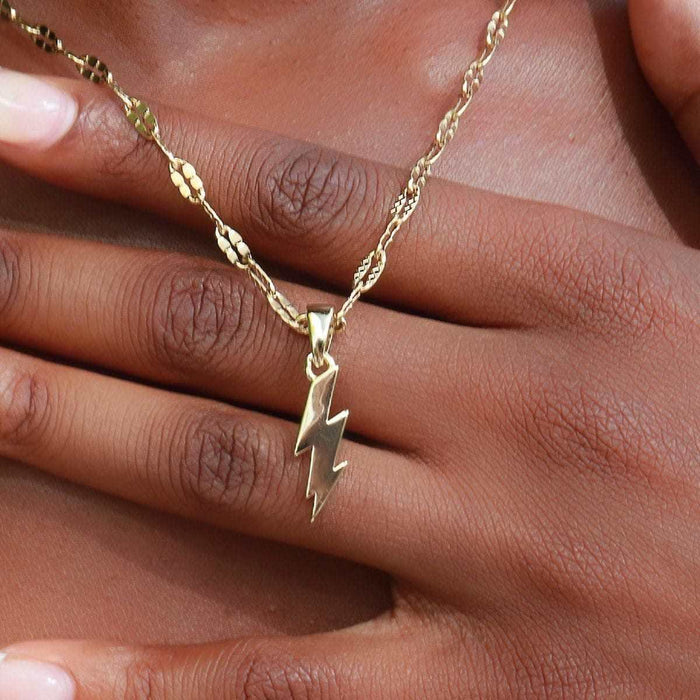 18k Vermeil Micro Lightning Bolt - The GLD Shop