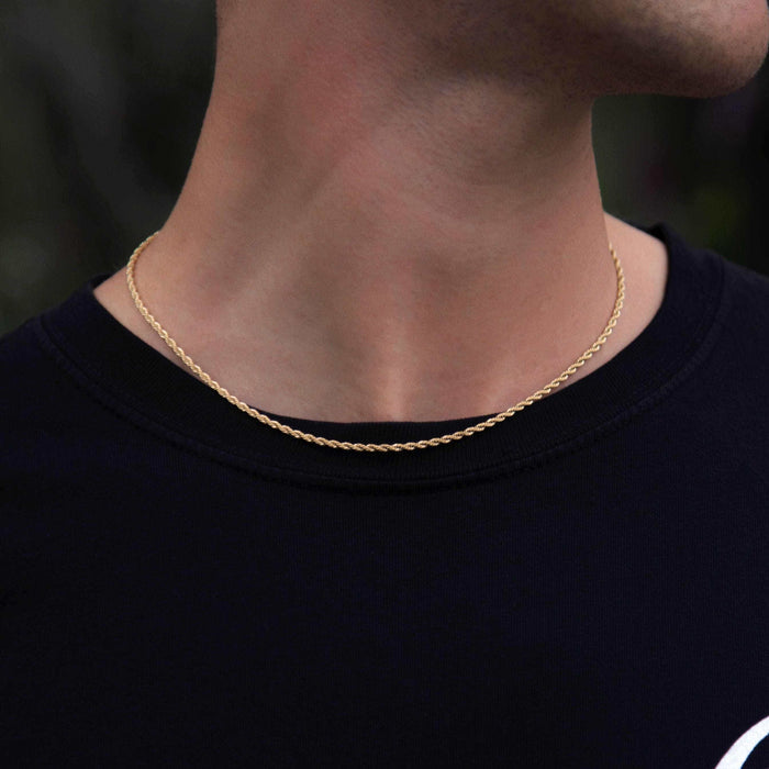 18k Vermeil Rope Chain - 2mm - The GLD Shop
