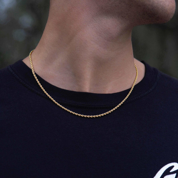 18k Vermeil Rope Chain - 2mm - The GLD Shop