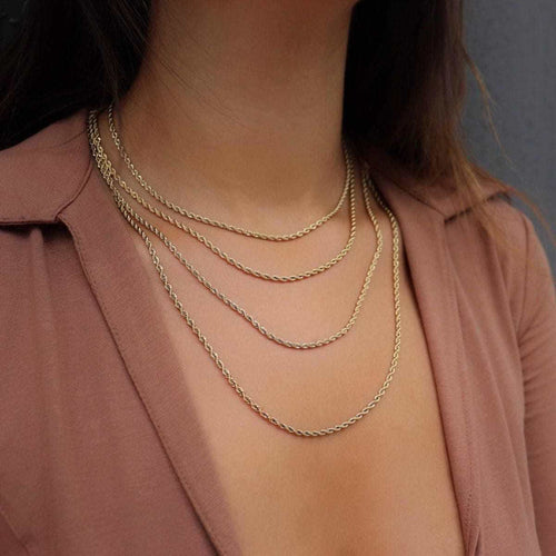 18k Vermeil Rope Necklace - 2mm - The GLD Shop