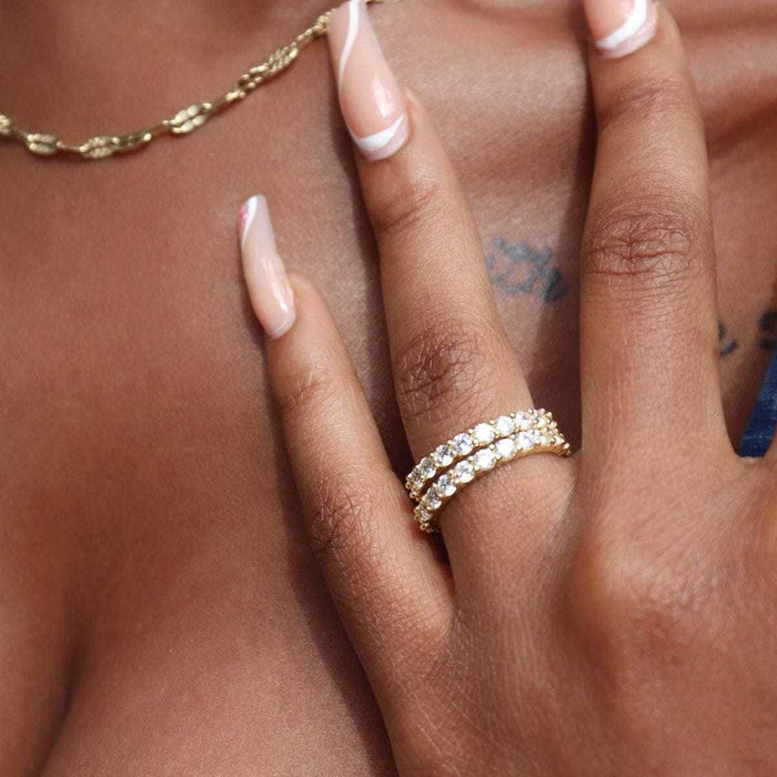 2mm Round Cut Eternity Band Ring - The GLD Shop