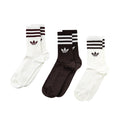 Adidas	3-Sripes Crew Socks 3 Pairs (Off White / Aurora Coffee / Off White)