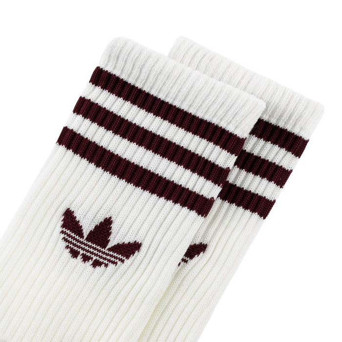 Adidas	3-Sripes Crew Socks 3 Pairs (Off White / Aurora Coffee / Off White)