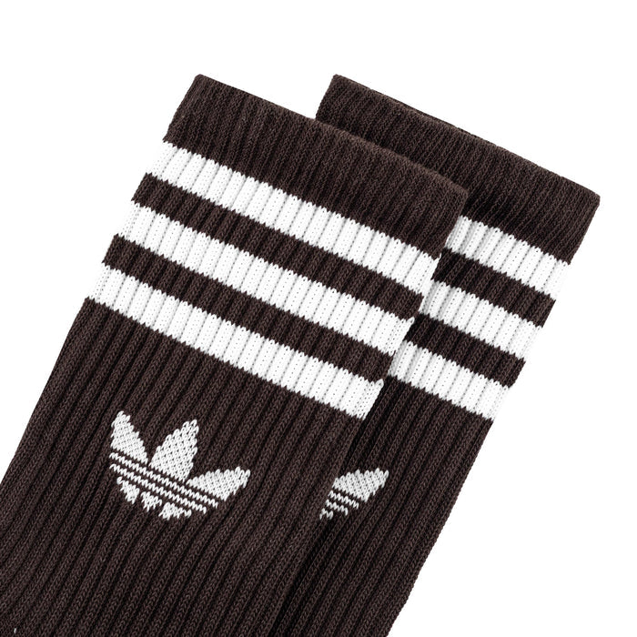 Adidas	3-Sripes Crew Socks 3 Pairs (Off White / Aurora Coffee / Off White)