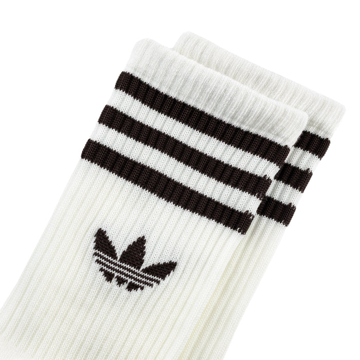 Adidas	3-Sripes Crew Socks 3 Pairs (Off White / Aurora Coffee / Off White)