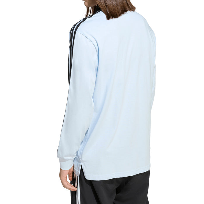 Adidas 3-Stripes Rugby Longsleeve Polo Shirt (Crystal Sky)