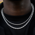 3mm + 5mm Diamond Mixed Oval Cut Tennis Chain Bundle