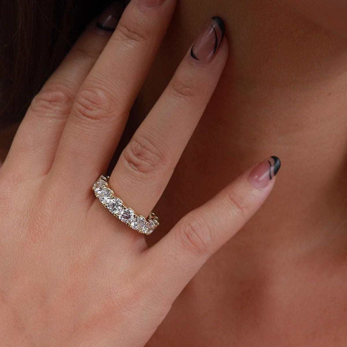5mm Single Layer Diamond Band Ring - The GLD Shop