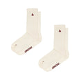 Asphaltgold	2-Pack Stack Logo Socks (Off White / Burgundy)