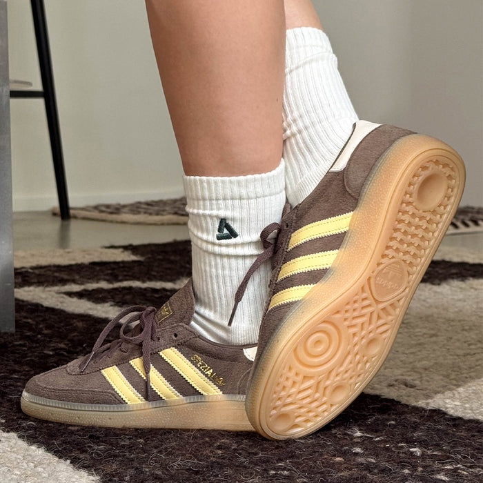 Asphaltgold 2-Pack Stack Logo Socks (Off White / Dark Green) onfeet