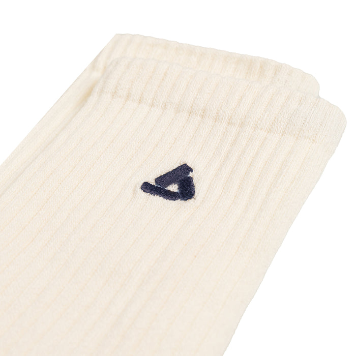 Asphaltgold 2-Pack Stack Logo Socks (Off White / Navy)