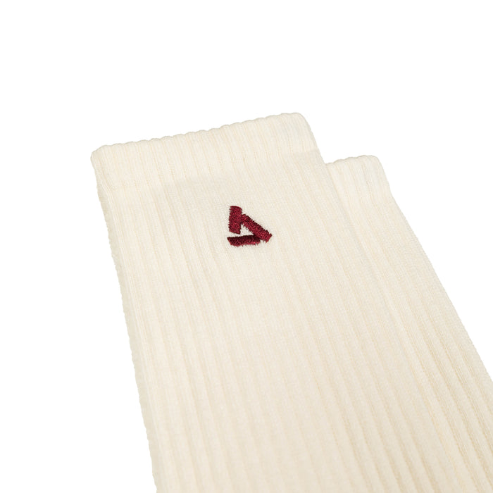 Asphaltgold	2-Pack Stack Logo Socks (Off White / Burgundy)