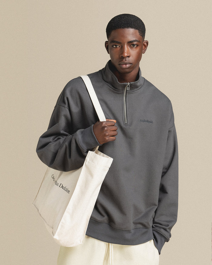 Asphaltgold Canvas Tote Bag onfeet