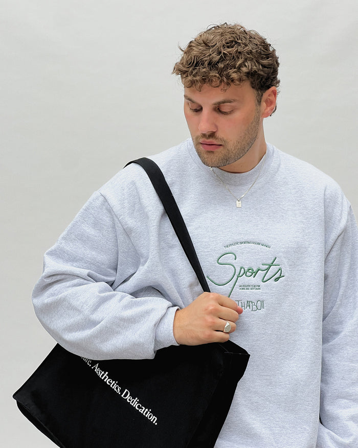 Asphaltgold Canvas Tote Bag onfeet