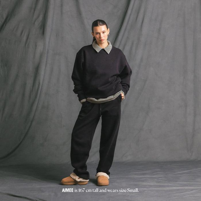 Asphaltgold Essential Crewneck (Black) onfeet