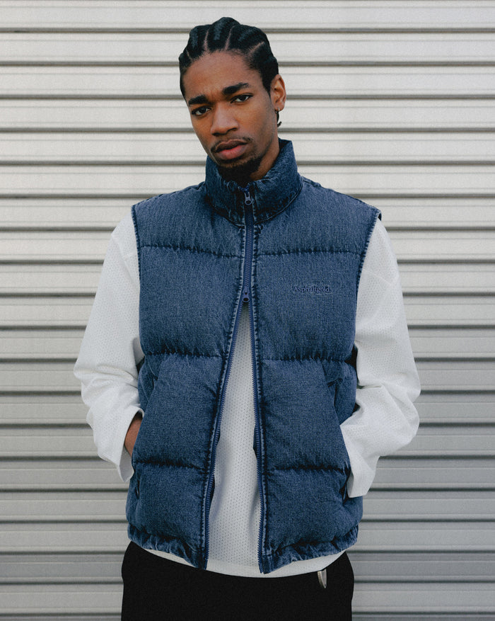 Asphaltgold Together Forever - Denim Vest onfeet