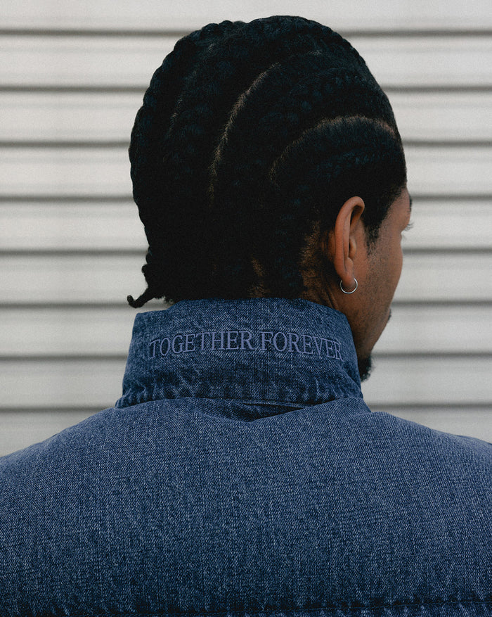 Asphaltgold Together Forever - Denim Vest onfeet