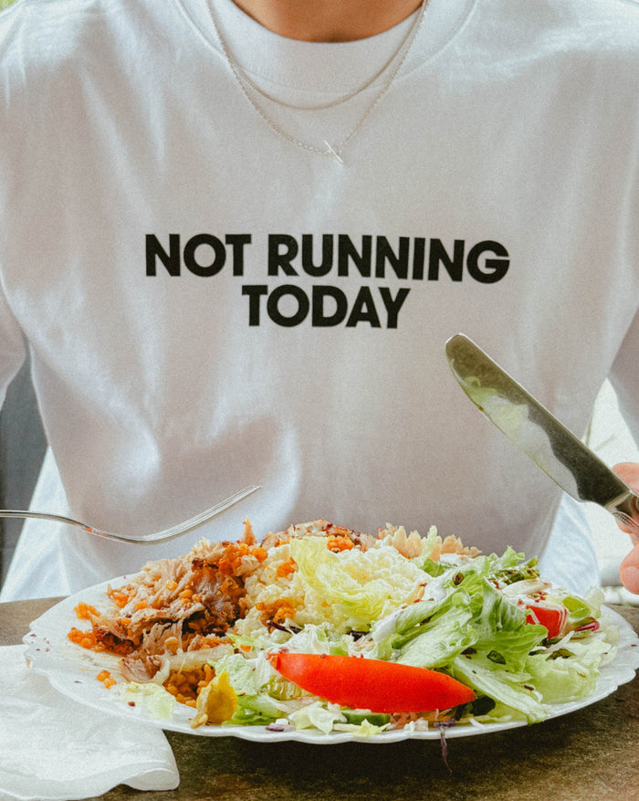 Bad Habits Not Running Today T-Shirt onfeet