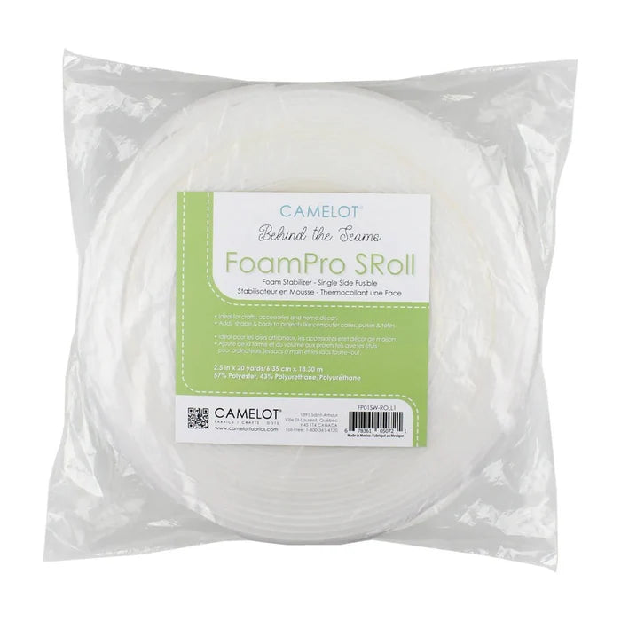 Behind the Seams - FoamPro SRoll 2.5" x 20yds (White) - Maple Leaf Quilting Company Ltd.