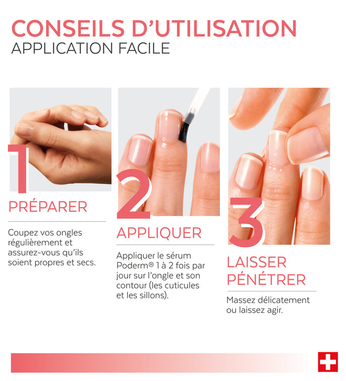 Conseils d'utilisation du sérum concentré collagène Poderm en 3 étapes