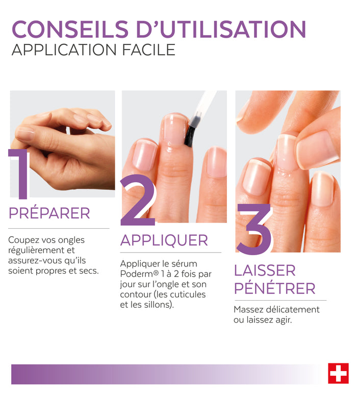 Conseils d'utilisation du sérum concentré bakuchiol Poderm en 3 étapes