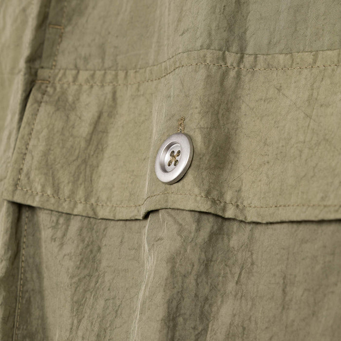 Brain Dead Cropped Nylon Button Up Shirt