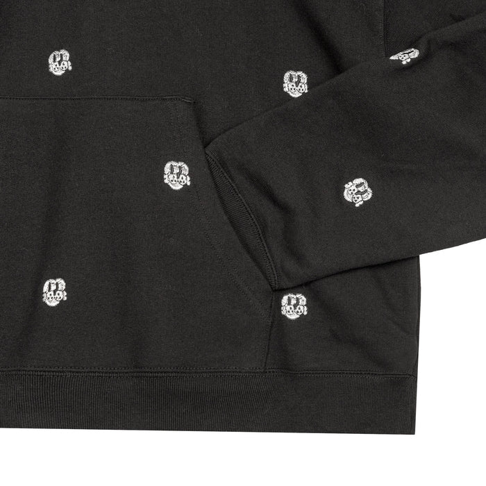 CHITO International Allover Finesse Embroidered 1/4 Zip Pullover Hoodie