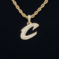 Cleveland Cavaliers Official NBA Micro Logo Pendant in Yellow Gold