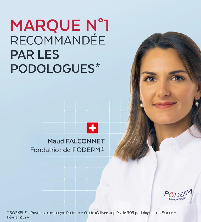 Maud Falconnet fondatrice Poderm marque recommandée par les podologues