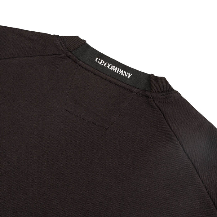 C.P. Company	Diagonal Raised Fleece Crew Neck Lens Sweatshirt (Black)