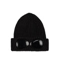 C.P. Company Extra Fine Merino Wool Knit Goggle Beanie (Black)