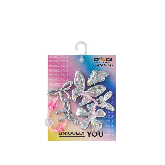 Crocs Silver Meta Gem Fantasy Jibbitz 5-Pack