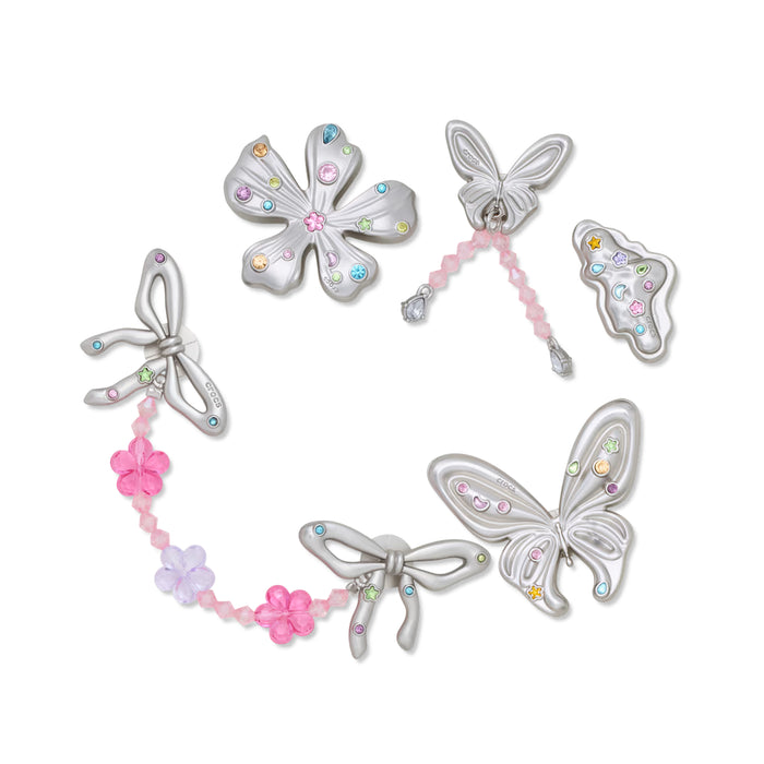 Crocs Silver Meta Gem Fantasy Jibbitz 5-Pack