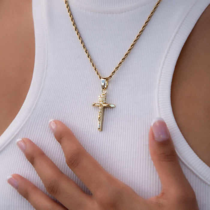 Crucifix Cross Pendant in Yellow Gold