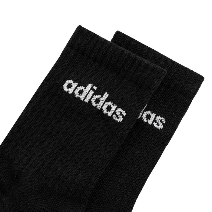 Adidas	Cushioned Linear Crew Socks 6 Pack (Black / White)