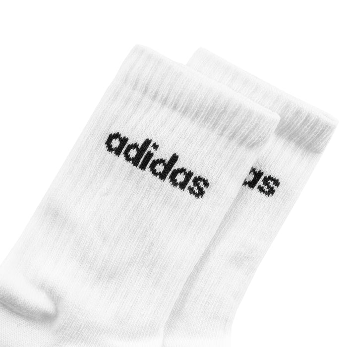 Adidas	Cushioned Linear Crew Socks 6 Pack (White / Black)
