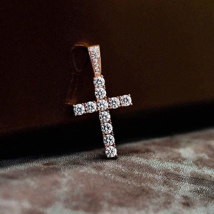 Diamond Cross in Rose Gold - The GLD Shop
