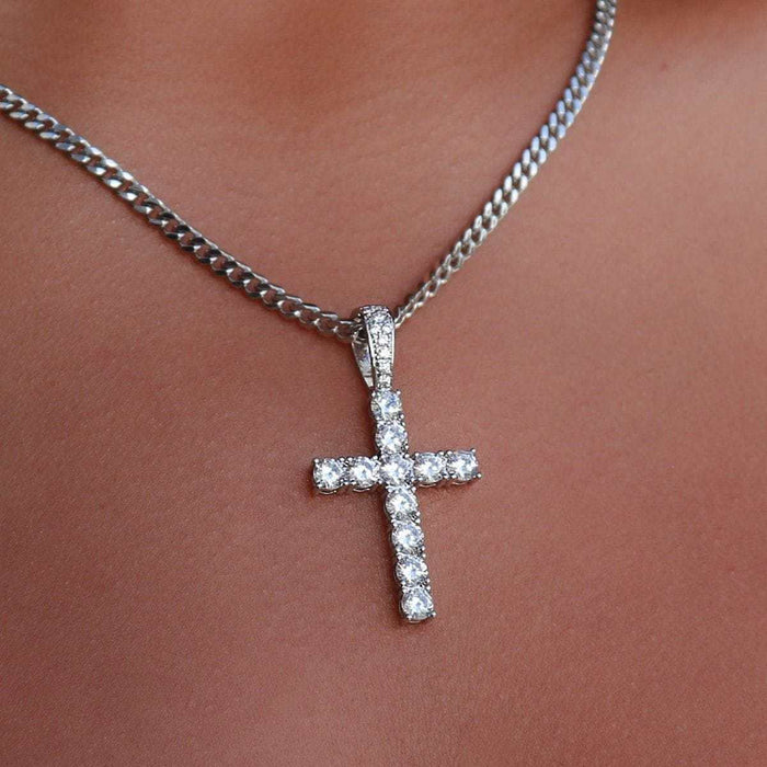 Diamond Cross in White Gold - The GLD Shop