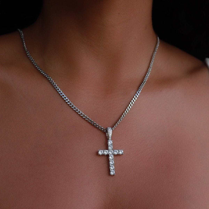 Diamond Cross in White Gold - The GLD Shop