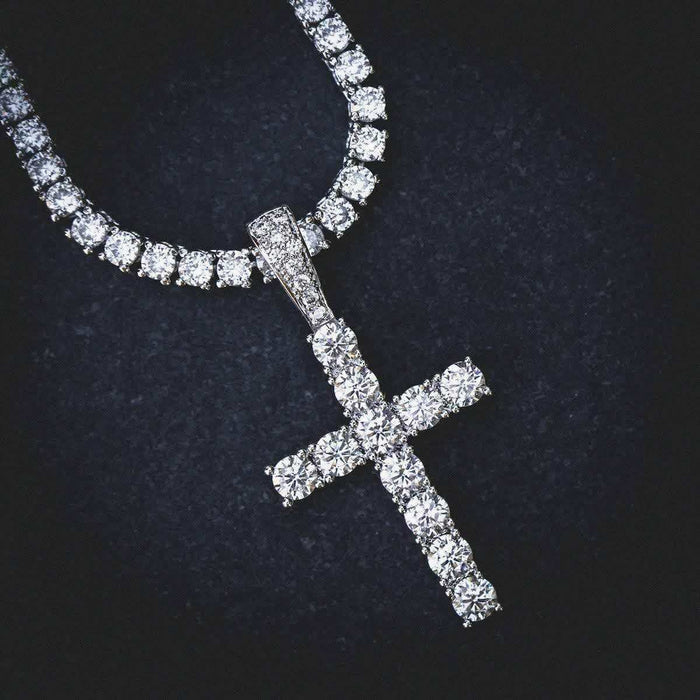 Diamond Cross in White Gold - The GLD Shop