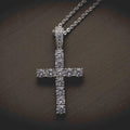 White Gold Diamond Cross - The GLD Shop